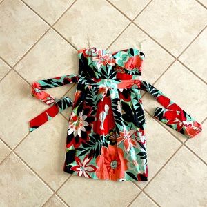 Tube Floral Mini Dress - Size 3